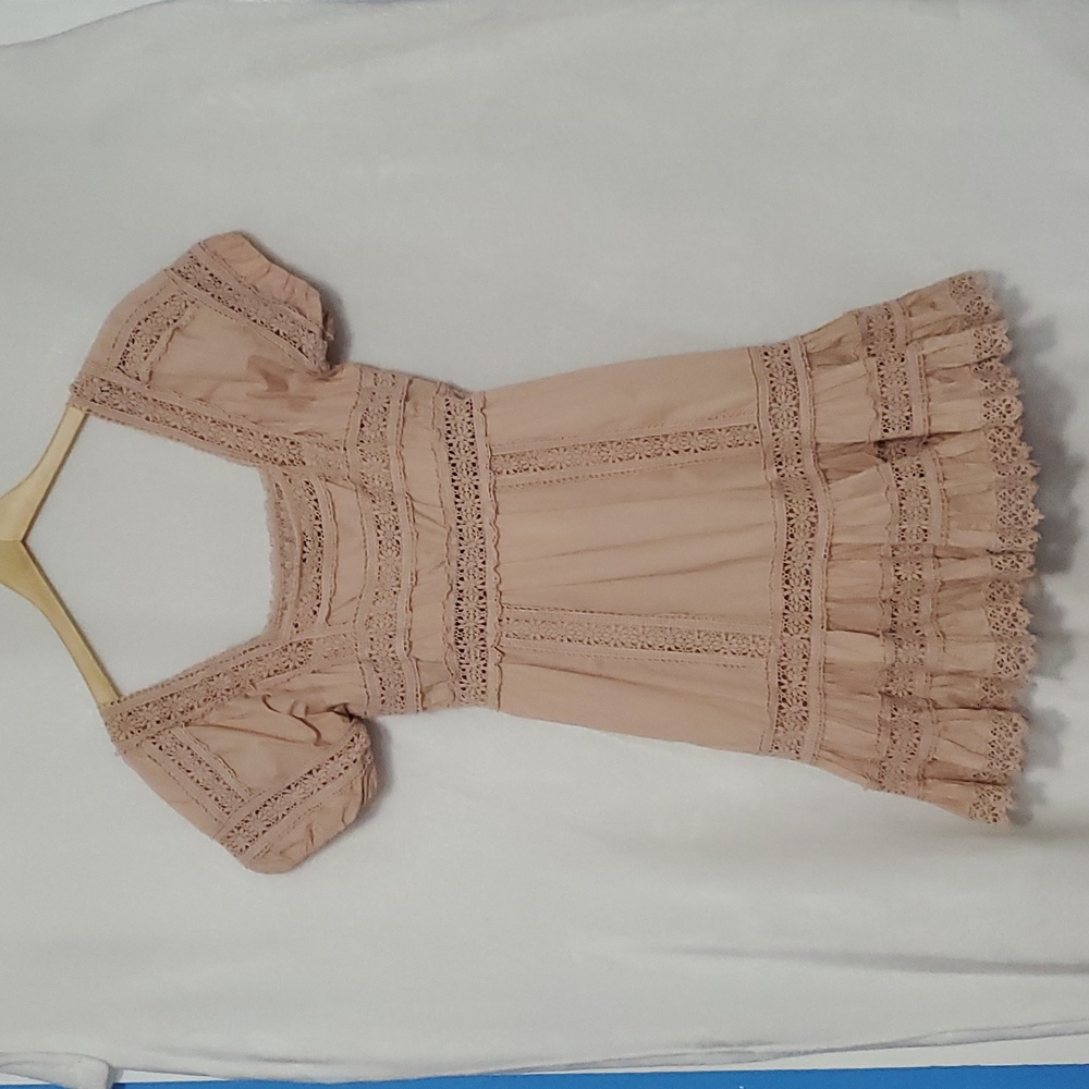 Victoria's Secret Cottagecore Blush Lace Mini Dress Size 4
